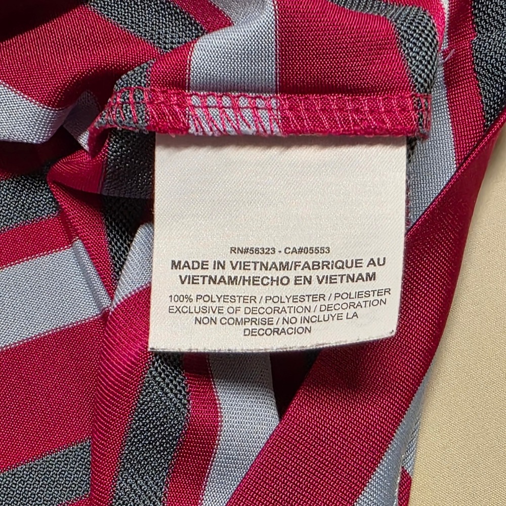 Nike Golf Tour Performance Dri-FIT Striped Polo Shirt Mens Large Red Pullover - Picture 7 of 8